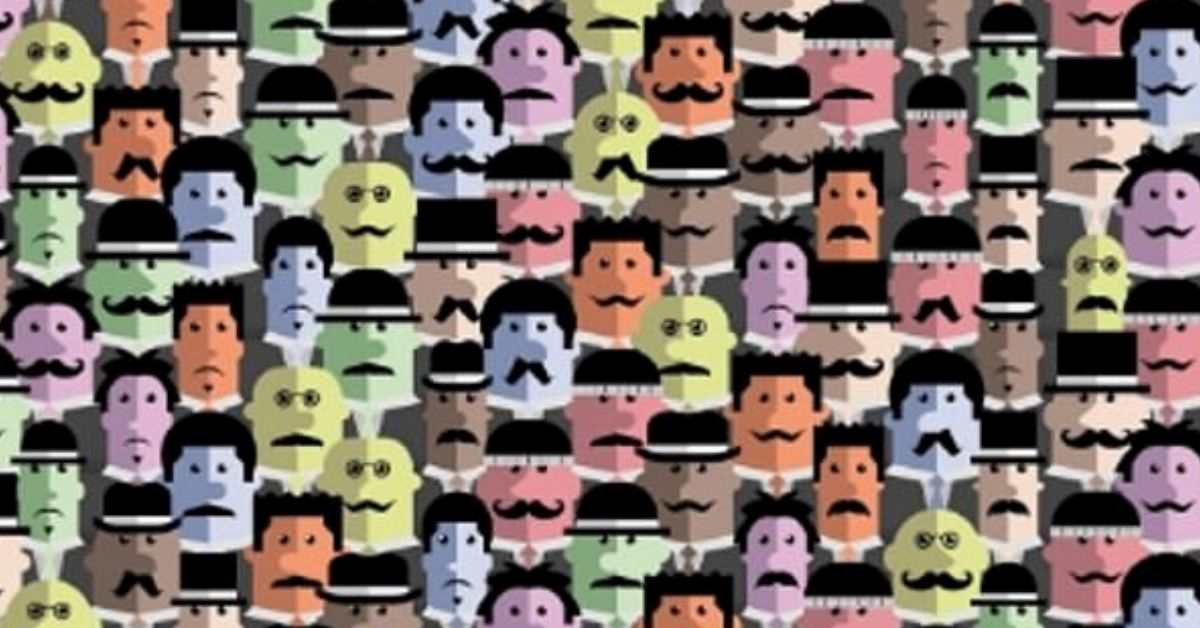 Find the Hidden Man Without Moustache