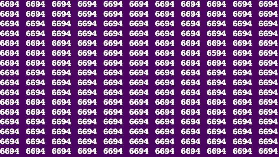 Optical Illusion Visual Test: If You Have Sharp Eyes Find the Number 6594 in 14 Seconds