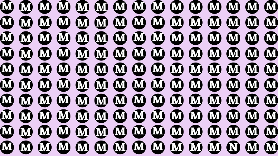 Visual Test: If you have Eagle Eyes Find the Letter N among M in 15 Secs