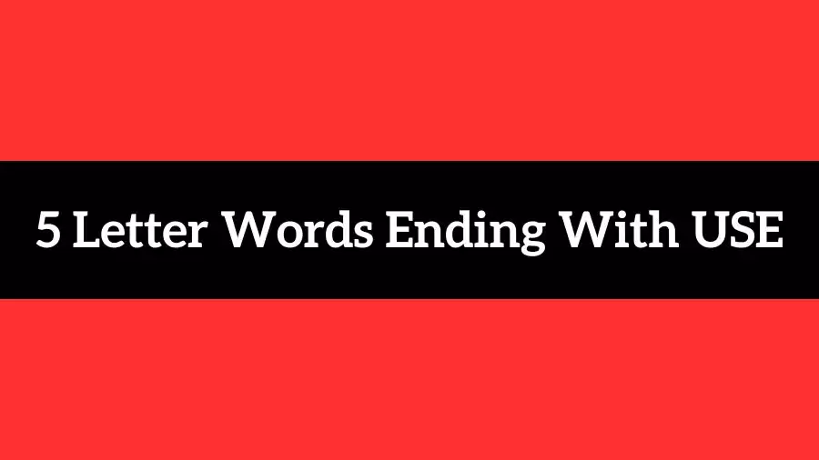 5 Letter Words Ending With USE List of Five Letter Words Ending in USE