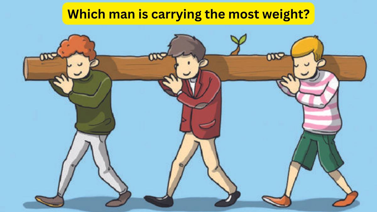 Brain Teaser IQ Test- Find which man is carrying the most weight in 7 seconds!