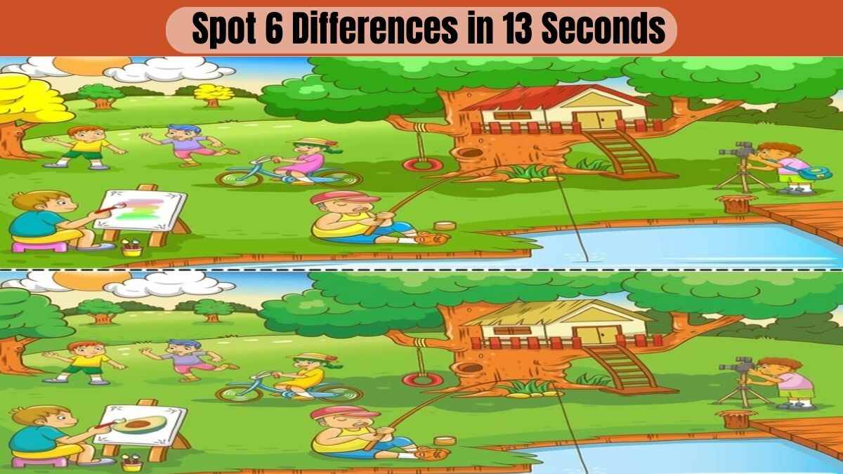 Spot 6 Differences in  13 Seconds