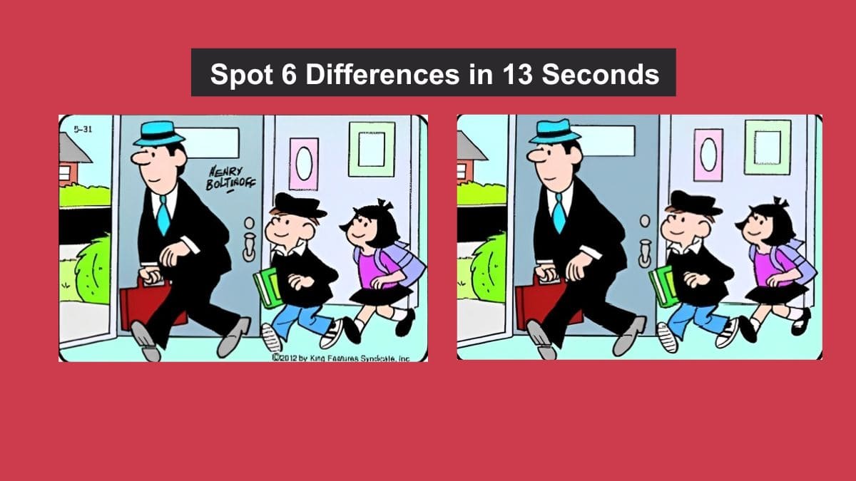 Spot 6 Differences in 13 Seconds