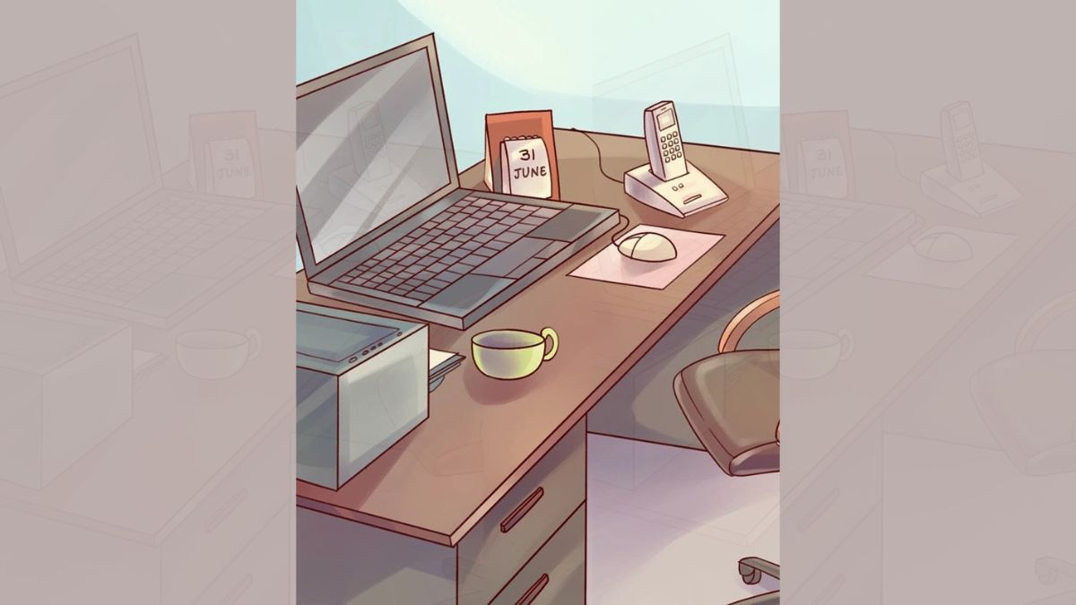 Find the mistake in office desk picture in 6 seconds