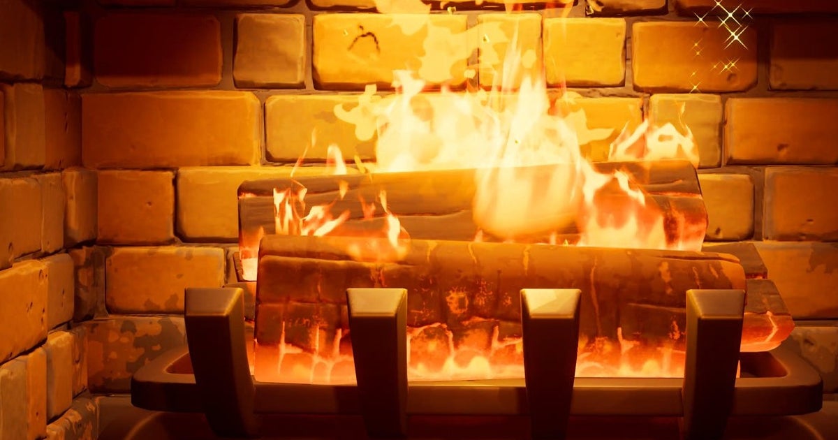 Fortnite: Warm yourself at the Yule Log in the Cozy Lodge location explained