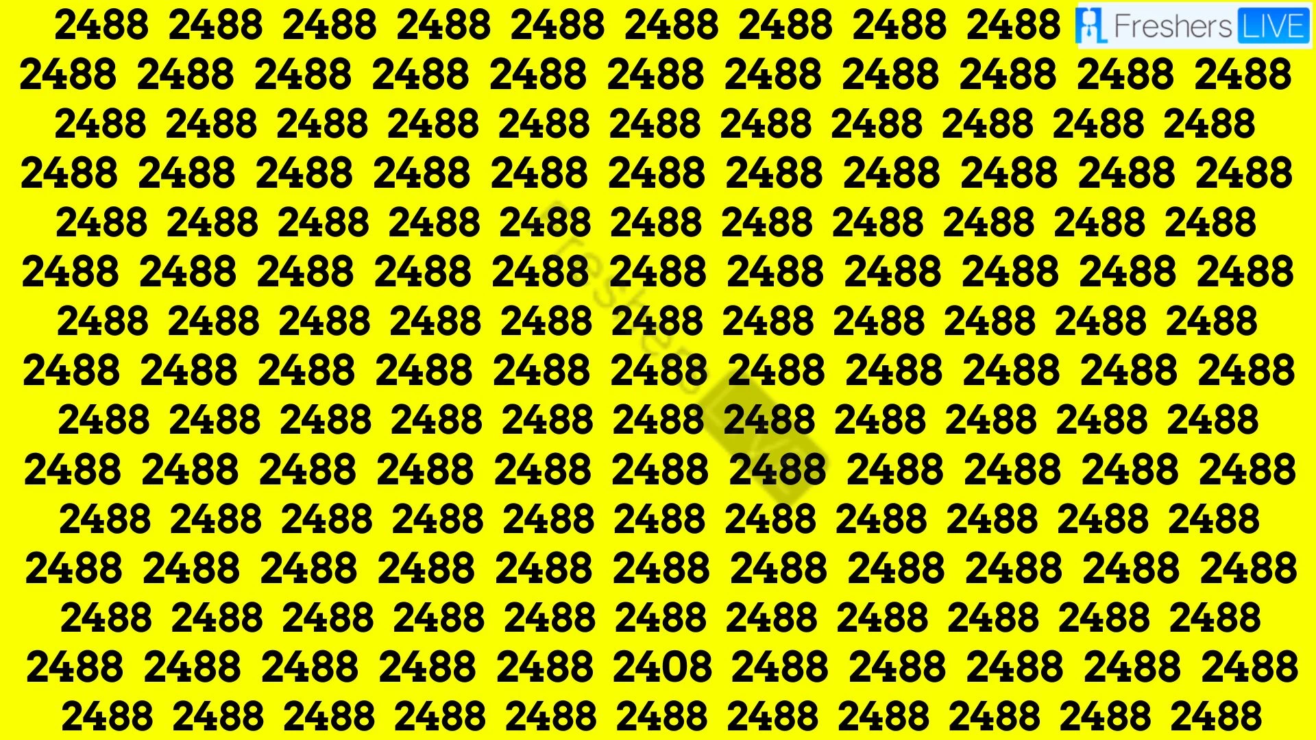 Only A Person With 360 Vision Can Spot The Number 2408 Among 2488 In 15 Seconds