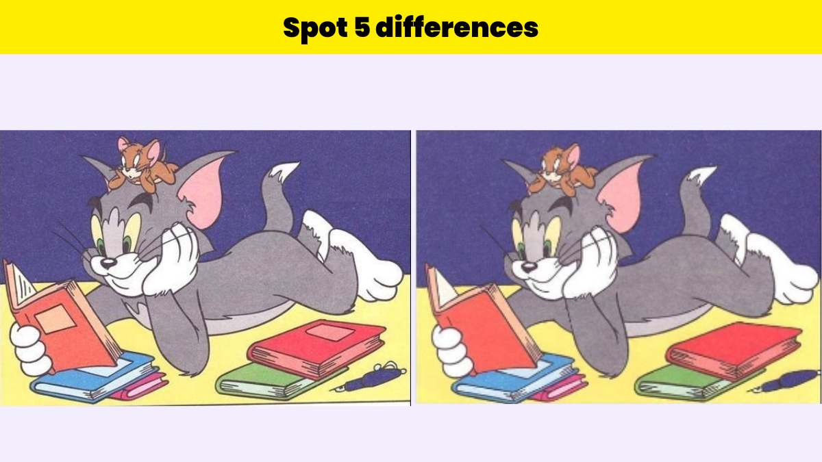 Spot 8 differences in Tom and Jerry picture within 15 seconds