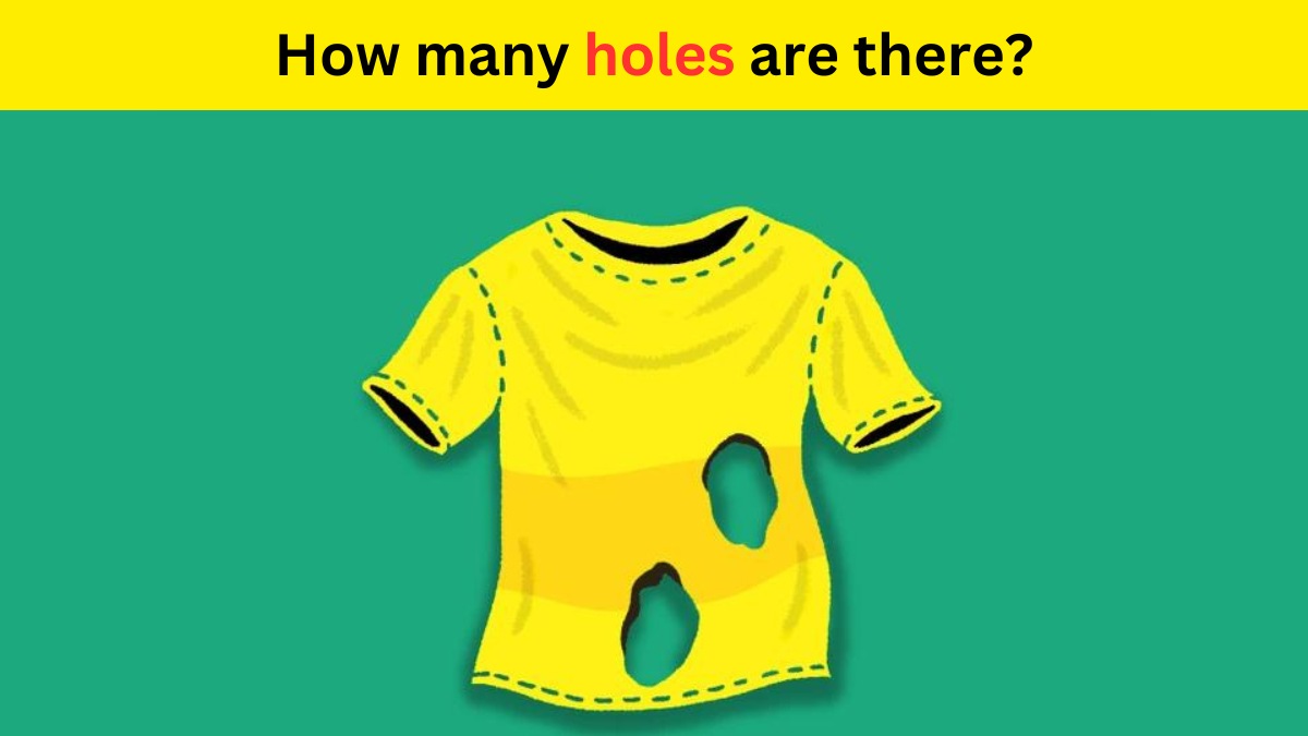 Brain Teaser- How many holes are there in the T-Shirt?