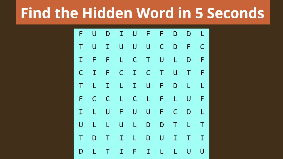 Find Hidden Word in 5 Seconds