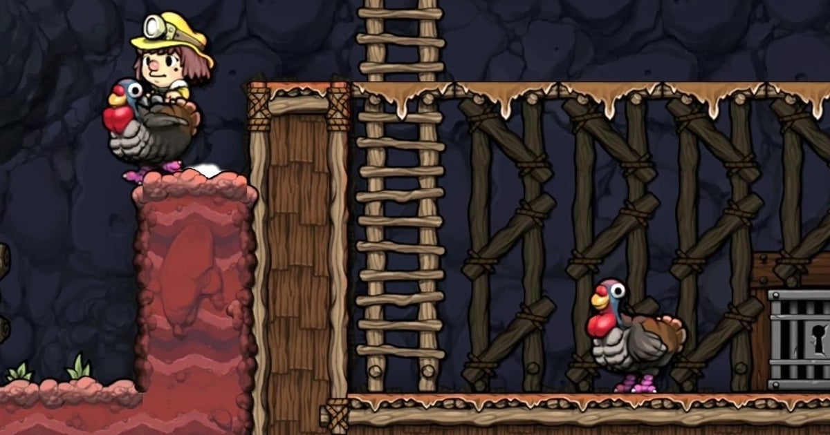Spelunky 2 mounts: How to ride turkeys, rock dogs, and tame other ridable creatures
