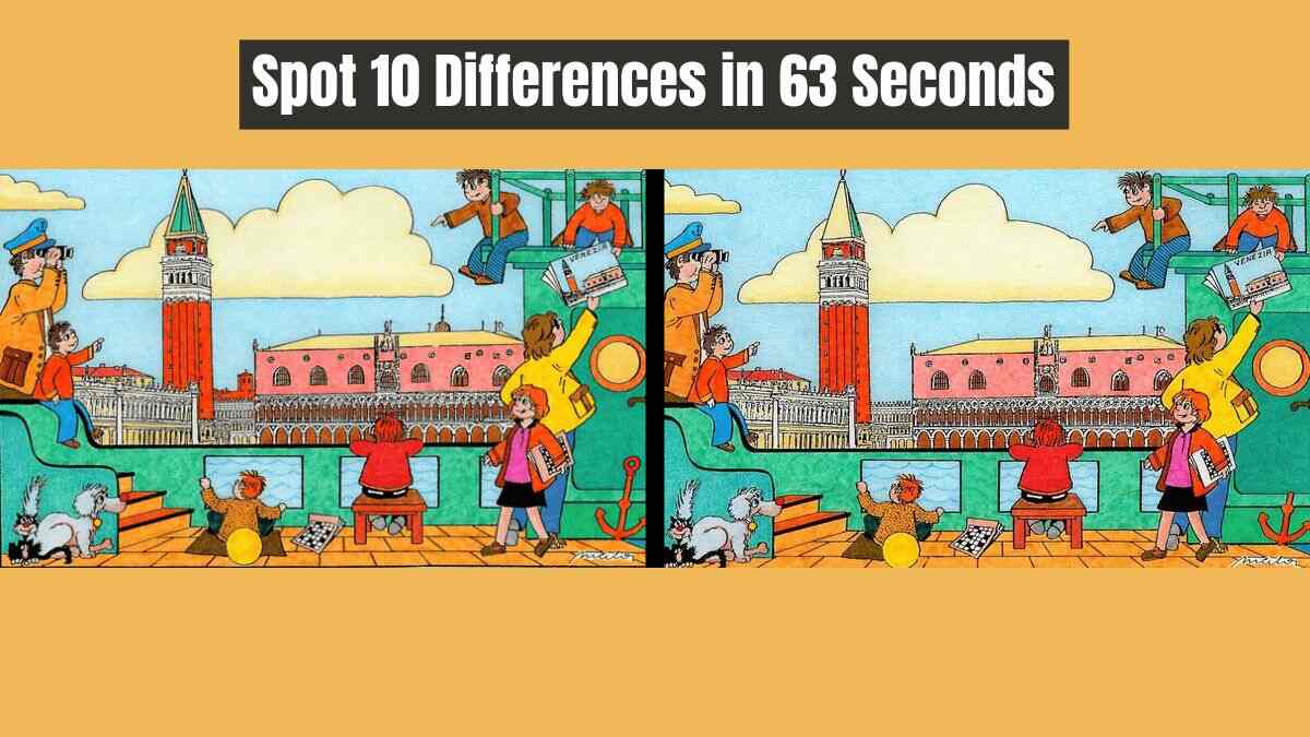 Take on the Ultimate Visual Puzzle BY SPOTTING 10 Differences in 63 Seconds?
