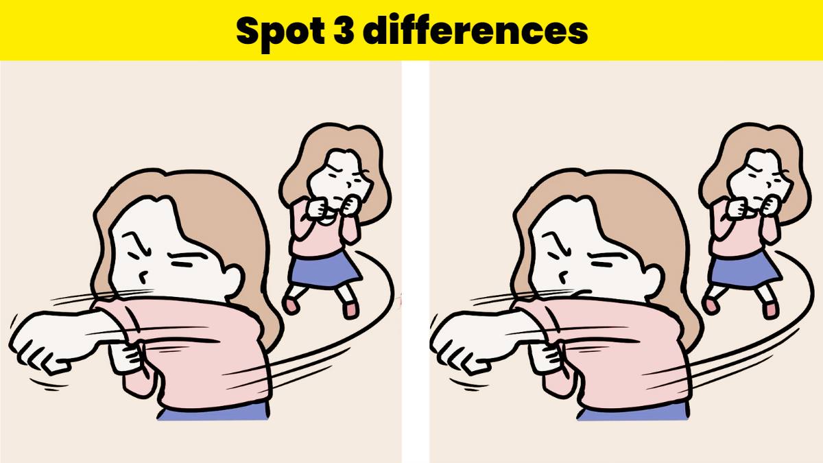 Spot the difference- Spot 3 differences in 9 seconds