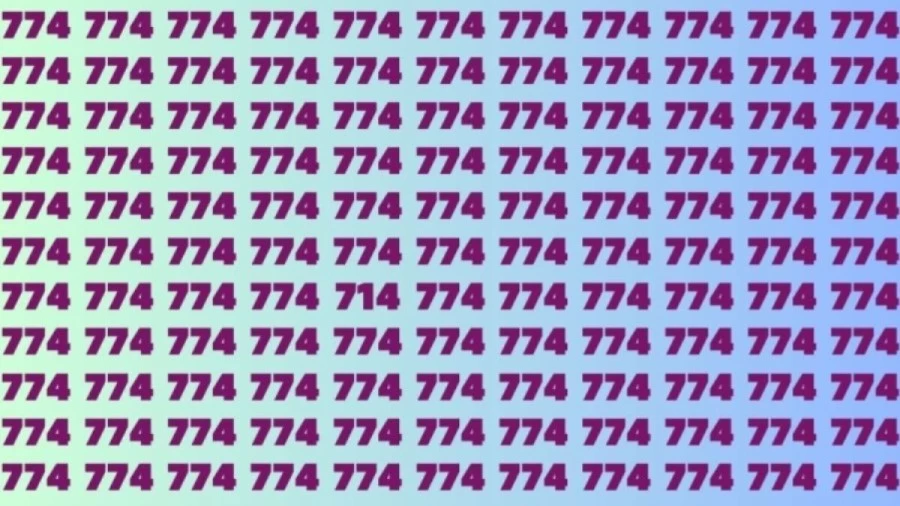 Visual Test: If you have Hawk Eyes spot the Number 714 among 774 in 10 Secs