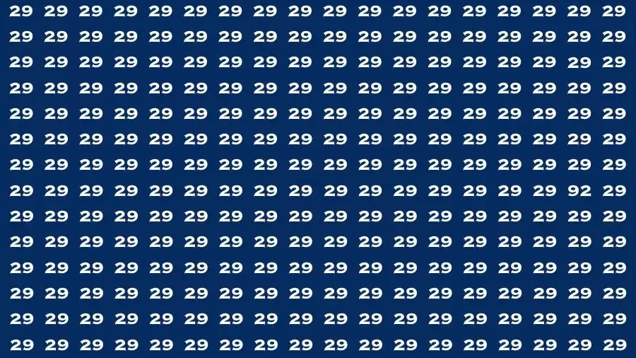 Observation Find it Out: If you have Eagle Eyes Find the number 92 among 29 in 12 Secs