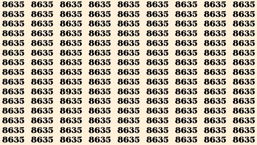 Optical Illusion Brain Test: If you have Eagle Eyes Find the number 8935 in 15 Secs