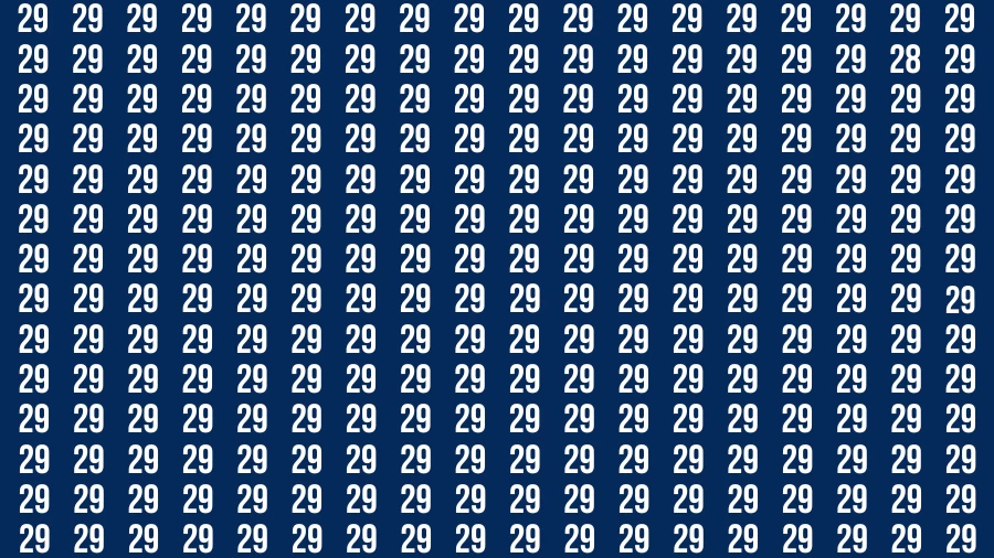 Observation Find it Out: If you have Sharp Eyes Find the number 28 in 20 Secs