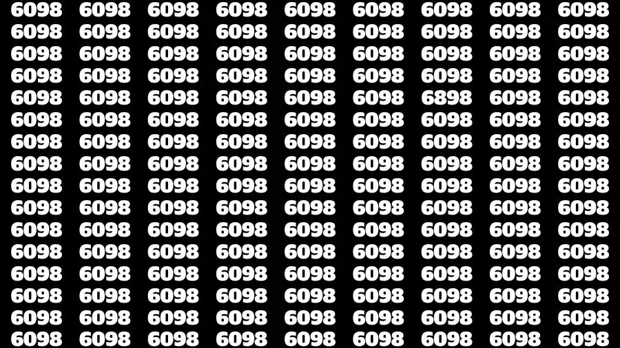 Brain Test: If you have Eagle Eyes Find the Number 6898 among 6098 in 15 Secs