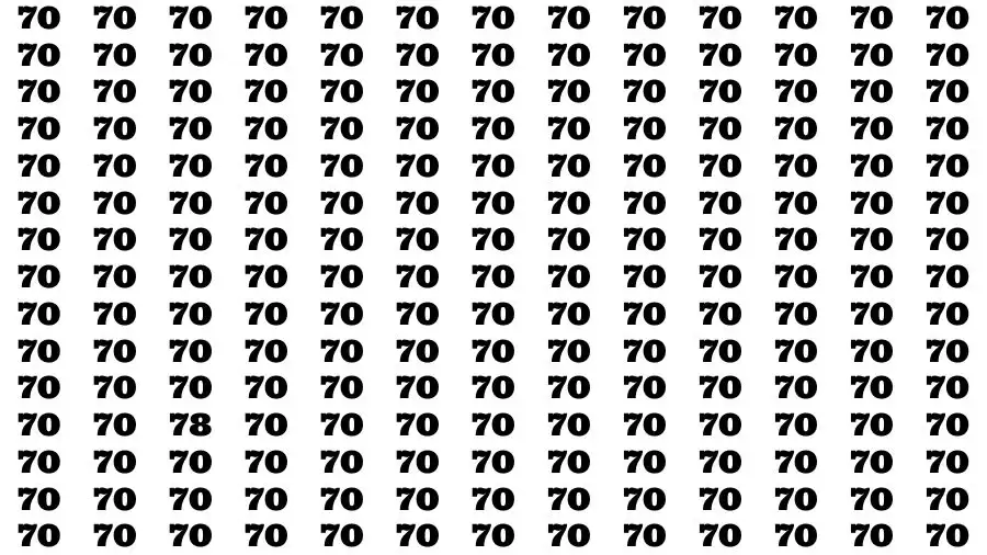 Observation Brain Challenge: If you have Hawk Eyes Find the Number 78 in 15 Secs
