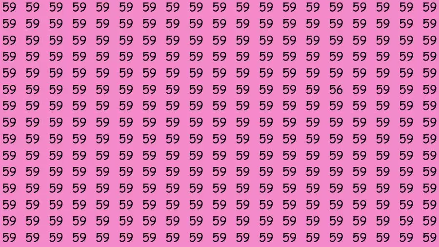 Observation Brain Challenge: If you have Hawk Eyes Find the Number 56 among 59 in 15 Secs