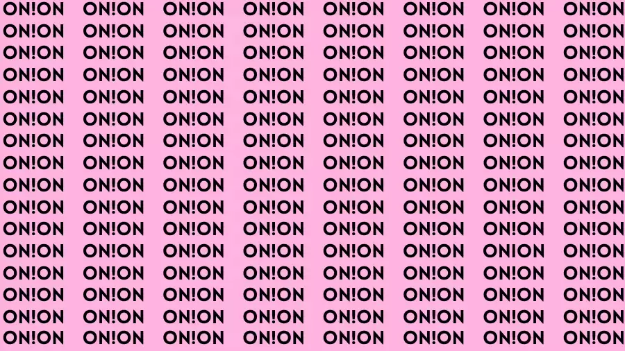 Observation Brain Challenge: If you have Hawk Eyes Find the word Onion In 15 Secs