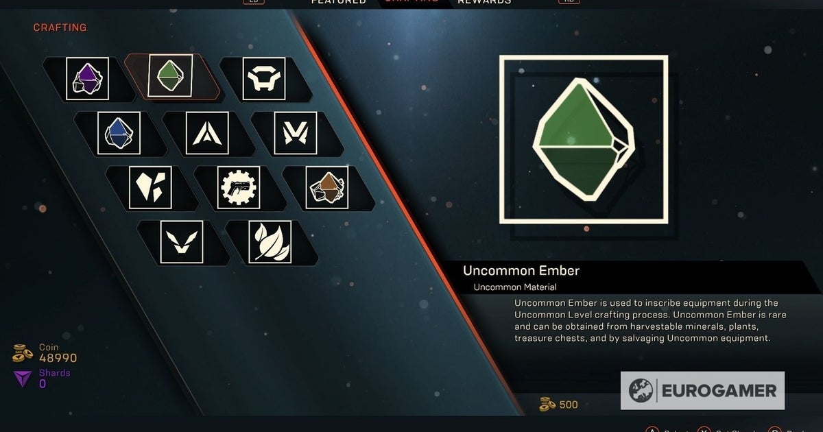 Anthem Ember Piece locations - where to find Embers and what Embers are for