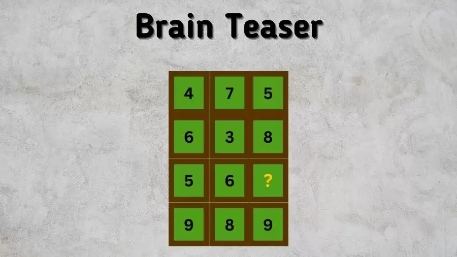 Brain Teaser: Can You Solve this Maths Puzzle and Find the Missing Number?