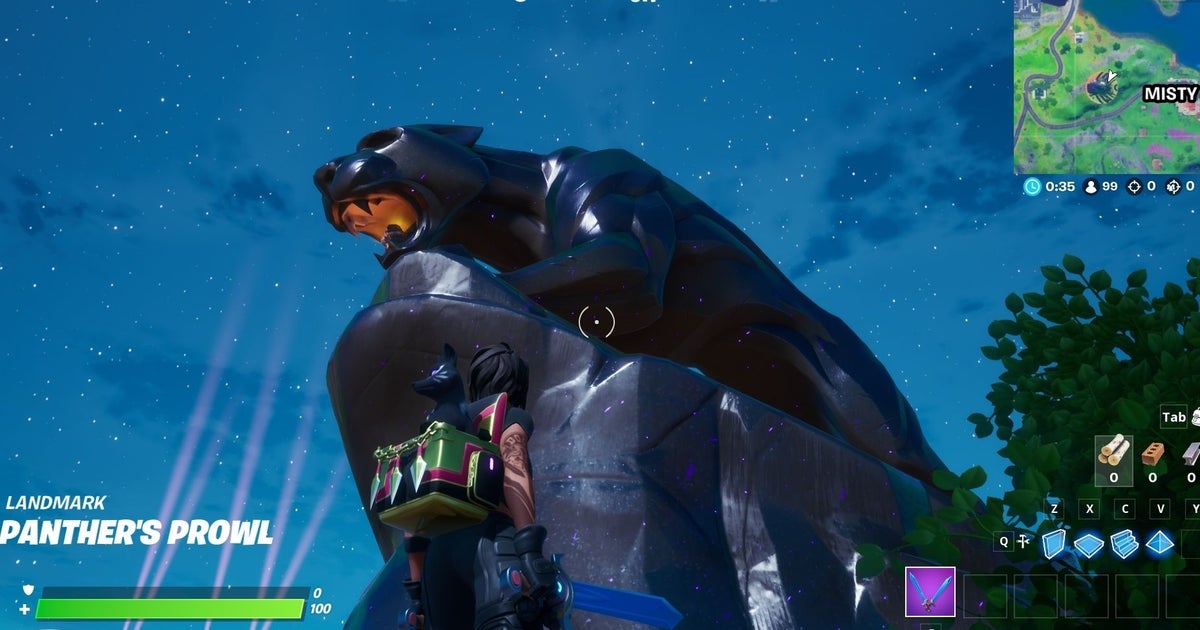 Fortnite - Panther's Prowl location: Where to find the Black Panther statue