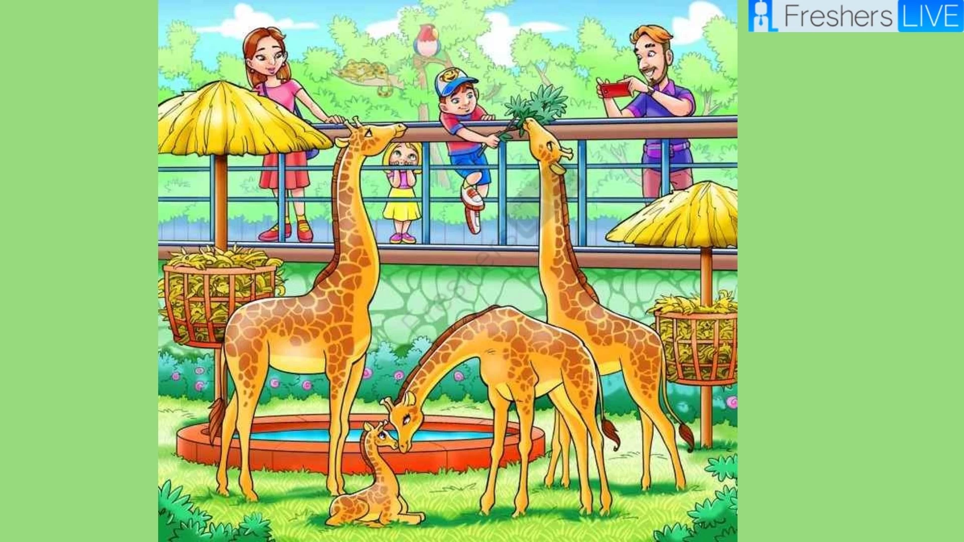 Only 5% Can Spot A Monkey Hidden Inside The Zoo Picture In Less Than 6 Seconds!