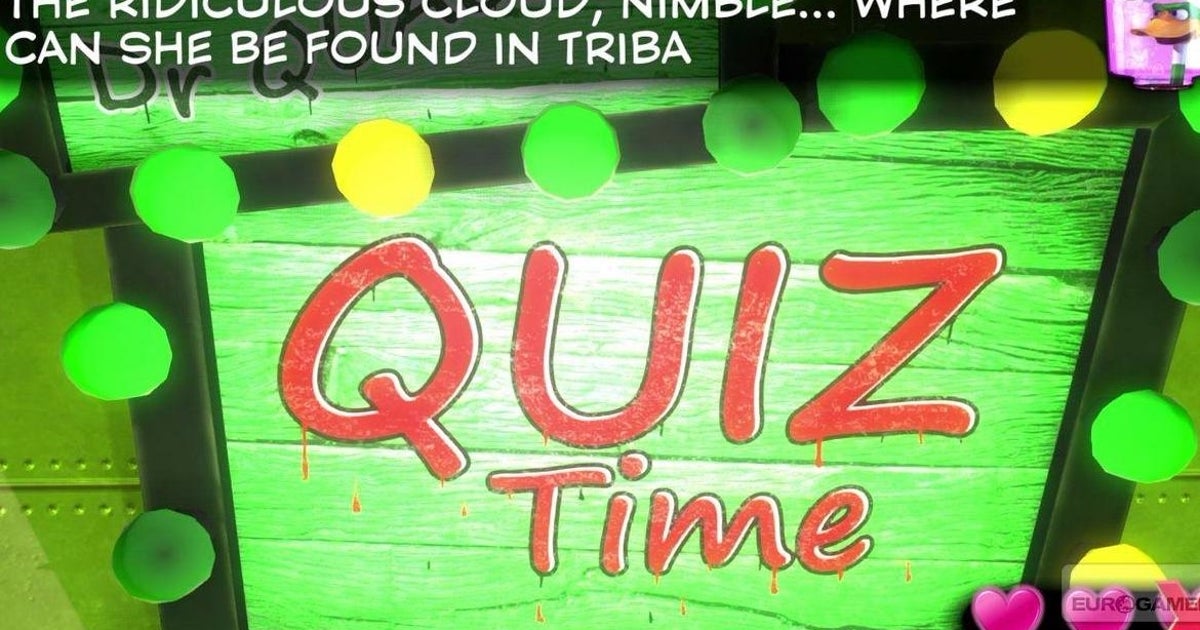 Yooka-Laylee Quiz answers for Dr Quack's Quiz Time