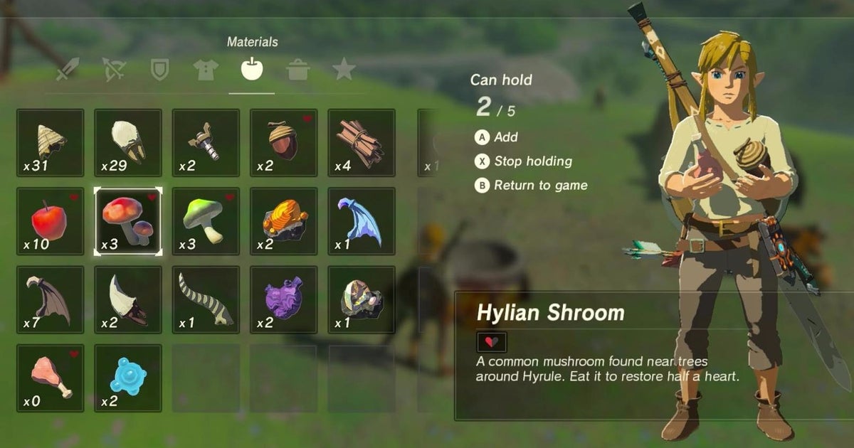 Zelda: Breath of the Wild cooking explained - ingredients list, bonus effects, and how to cook with the cooking pot