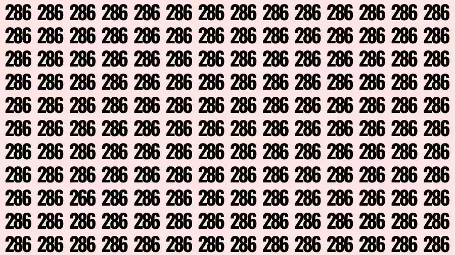 Observation Brain Test: If you have Sharp Eyes Find the Number 266 among 286 in 10 Secs
