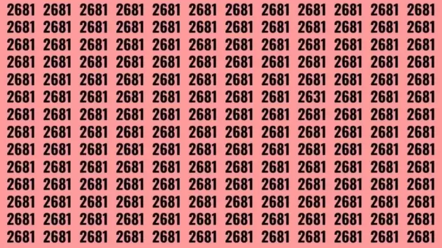 Brain Test: If you have Eagle Eyes Find the Number 2631 in 10 Secs