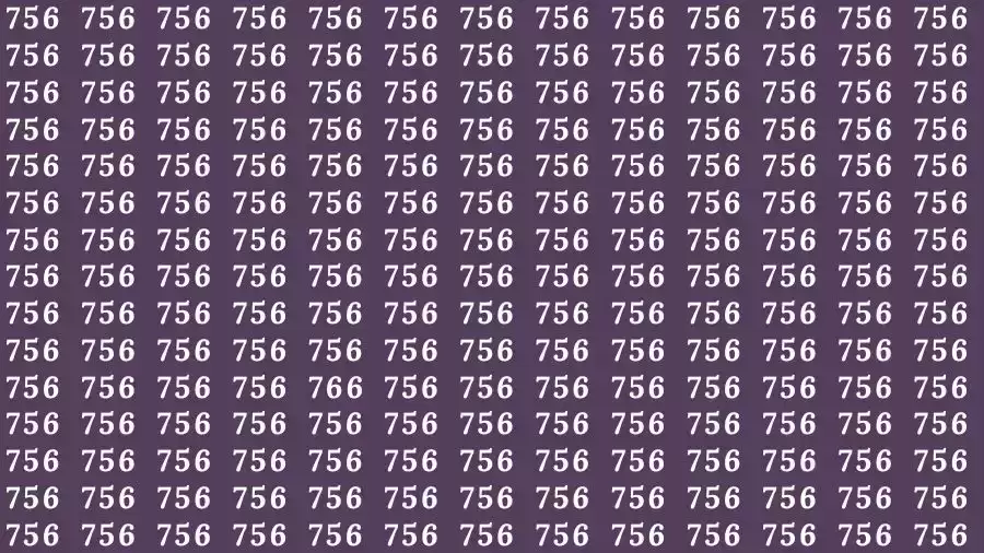 Optical Illusion Brain Test: If you have Eagle Eyes Find the number 766 in 15 Seconds?