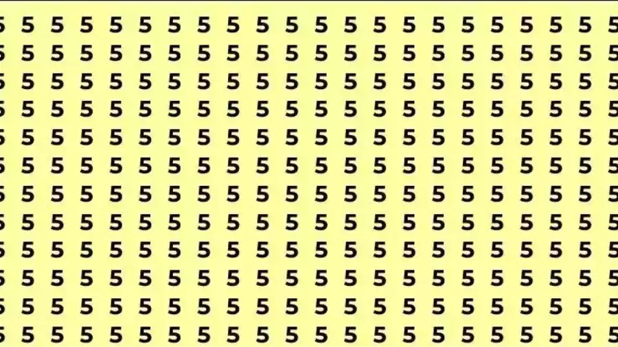 Optical Illusion Brain Test: If you have 50/50 Vision Find the number 3 among 5 in 12 Seconds?
