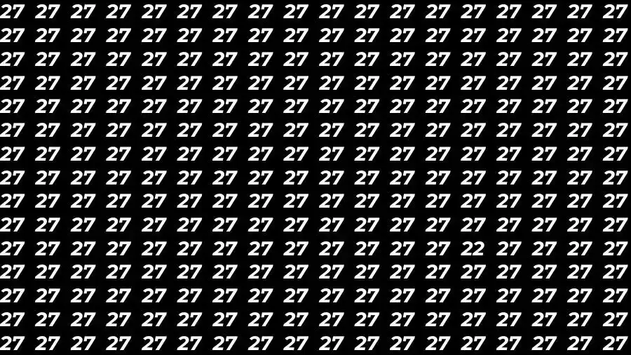 Observation Skills Test: If you have Eagle Eyes Find the number 22 among 27 in 10 Seconds?