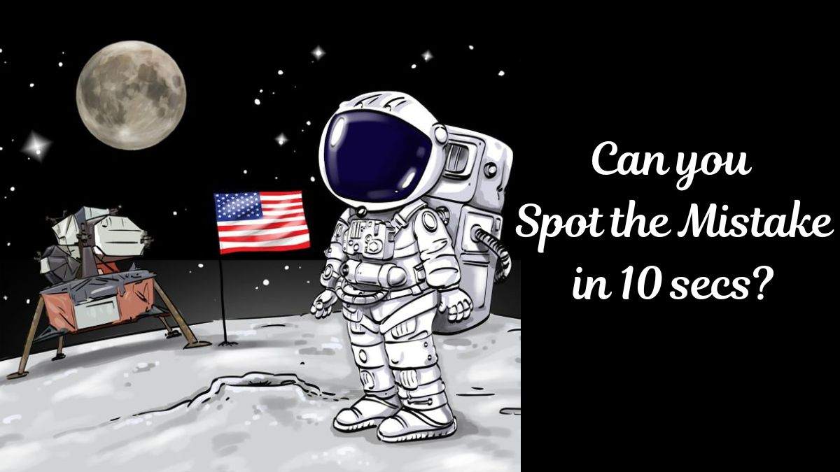 Can you spot mistake in this picture of Astronaut Standing on Moon?