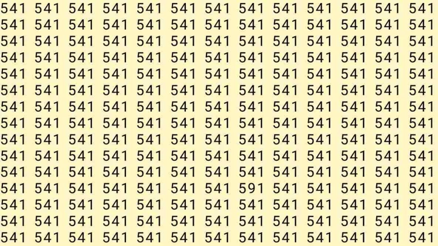 Optical Illusion: If you have sharp eyes find 591 among 541 in 10 Seconds?