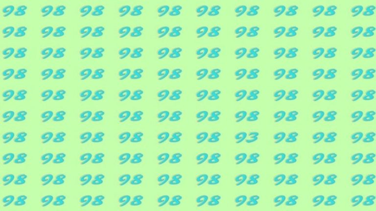 Observation Skill Test: Can you find the number 93 among 98 in 10 seconds?