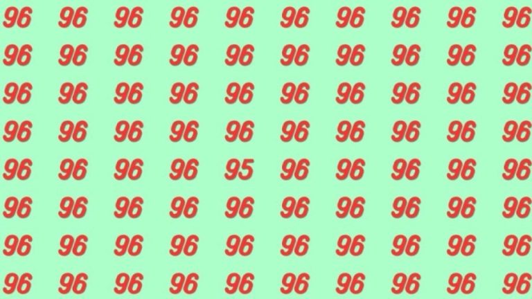 Observation Skill Test: Can you find the number 95 among 96 in 10 seconds?