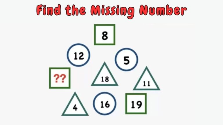 Brain Teaser: Only a Genius can Find the Missing Number in 30 Secs
