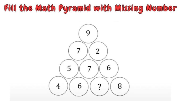 Brain Teaser: Fill the Math Pyramid with Missing Number