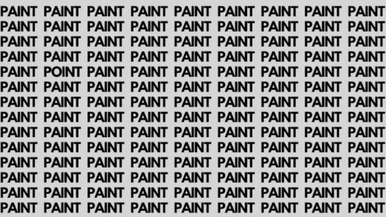 Brain Teaser: If you have Sharp Eyes Find Point among Paint in 15 Secs