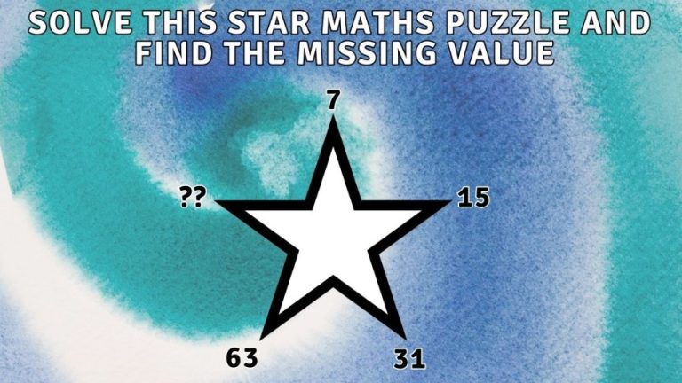Brain Teaser: Solve this Star Maths Puzzle and Find the Missing Value