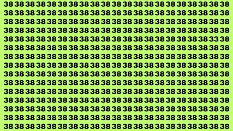 Observation Brain Teaser: If you have Sharp Eyes Find the Number 33 among 38 in 20 Secs