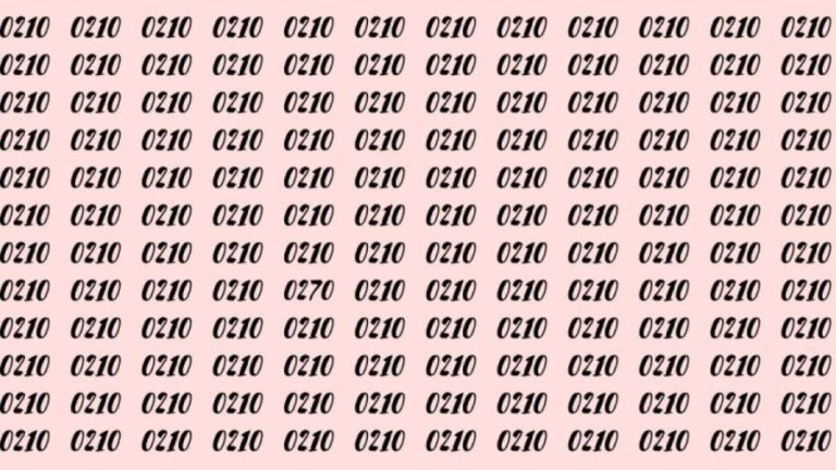 Can You Spot 0270 among 0210 in 30 Seconds? Explanation and Solution to the Optical Illusion