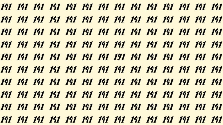Can You Spot 191 among 141 in 30 Seconds? Explanation and Solution to the Optical Illusion