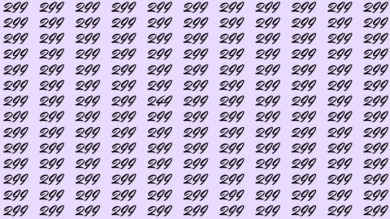 Can You Spot 249 among 299 in 30 Seconds? Explanation and Solution to the Optical Illusion