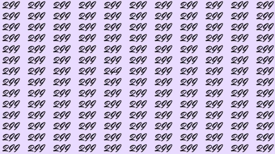 Can You Spot 249 among 299 in 30 Seconds? Explanation and Solution to the Optical Illusion