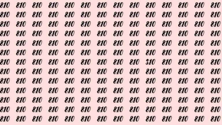 Can You Spot 310 among 810 in 30 Seconds? Explanation and Solution to the Optical Illusion