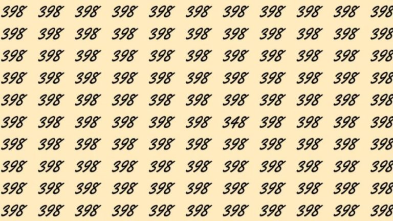 Can You Spot 348 among 398 in 30 Seconds? Explanation and Solution to the Optical Illusion